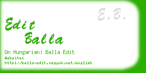 edit balla business card